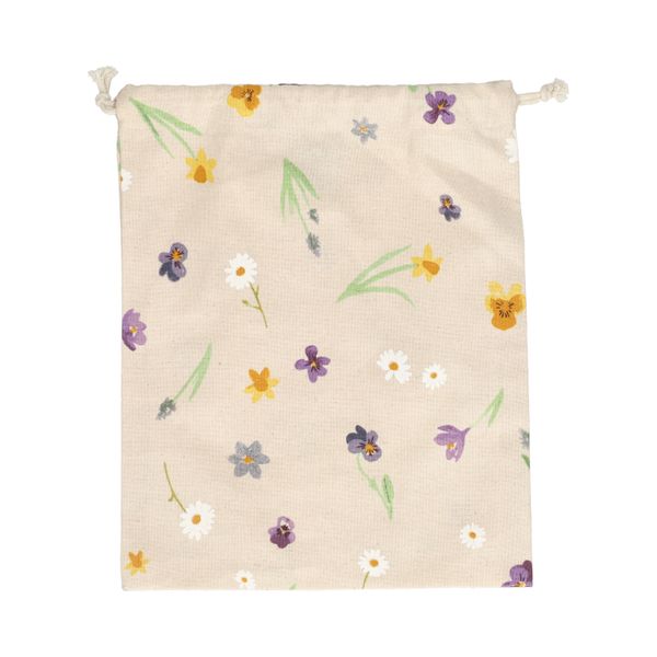 Cadeauzakje, GOTS bio-katoen, lentebloem, 24 x 29 cm