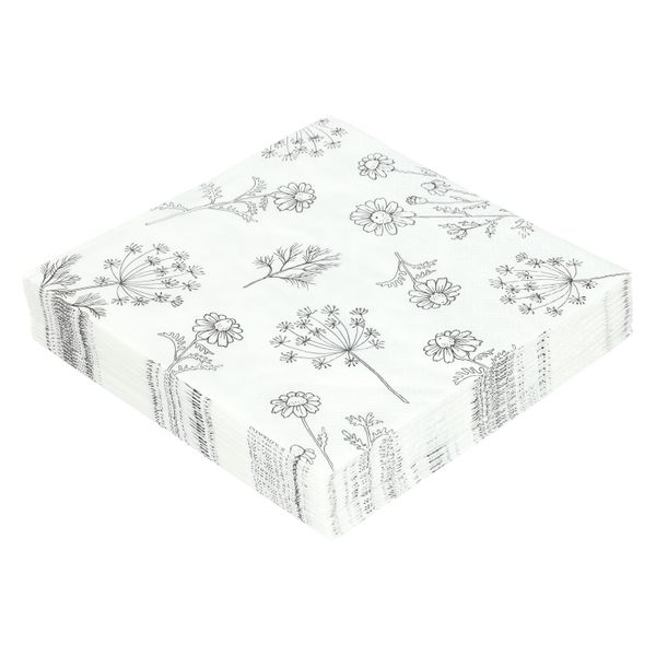 Servetten, papier, dille en kamille, 33 x 33 cm, 20 stuks