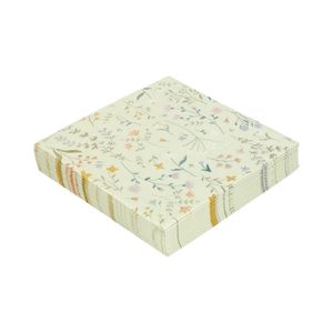 Serviettes de table, papier, fleurs des champs, 33 x 33 cm, 20 pièces