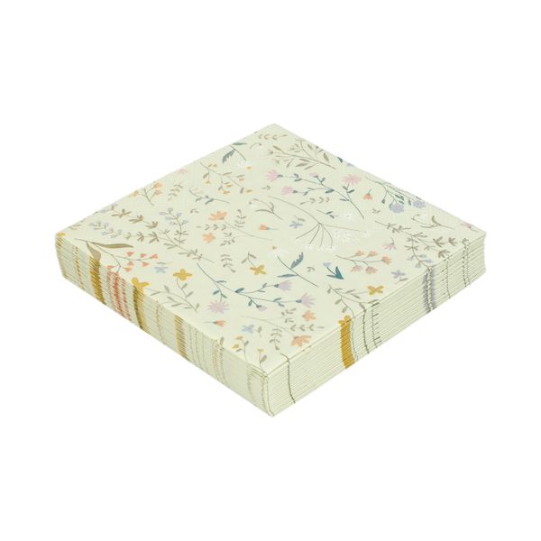 Servetten, papier, veldbloemen, 33 x 33 cm, 20 stuks