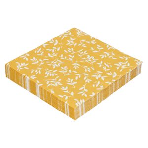 Serviettes de table, papier, feuilles, 33 x 33 cm, 20 pièces