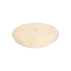 Samtkissen, Bio-Baumwolle, ekrü, Ø 40 cm