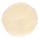 Velours kussen, bio-katoen, ecru, rond, Ø 40 cm