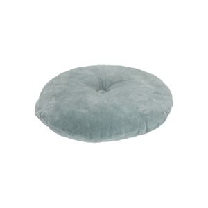 Samtkissen, Bio-Baumwolle, blau, Ø 40 cm