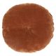 Coussin velours, coton bio, brun, rond, Ø 40 cm