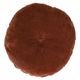 Velours kussen, bio-katoen, bruin, rond, Ø 40 cm 