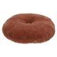 Velours kussen, bio-katoen, bruin, rond, Ø 40 cm 