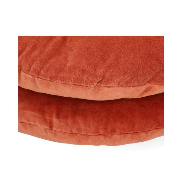 Samtkissen, Bio-Baumwolle, hellbraun, Ø 40 cm