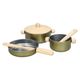 Batterie de cuisine pour enfant, métal et hévéa, 2+