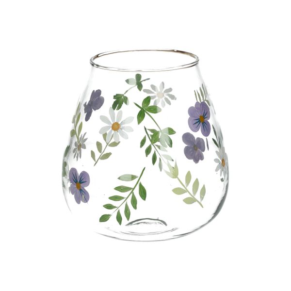 Grote vaas, glas, handbeschilderd,Ø19 x 16 cm
