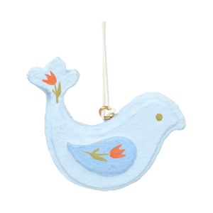 Hanger, katoen maché, blauwe tulp, 6 x 8 cm