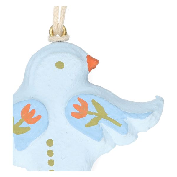 Hanger, katoen maché, blauwe tulp