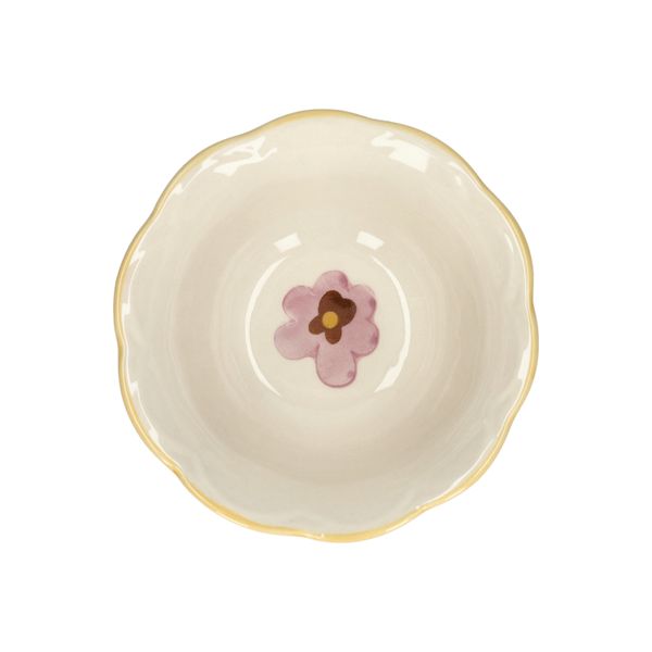 Bowl, stoneware, violets, Ø12.5 cm