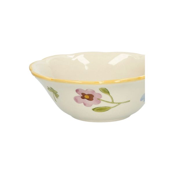 Bowl, stoneware, violets, Ø12.5 cm