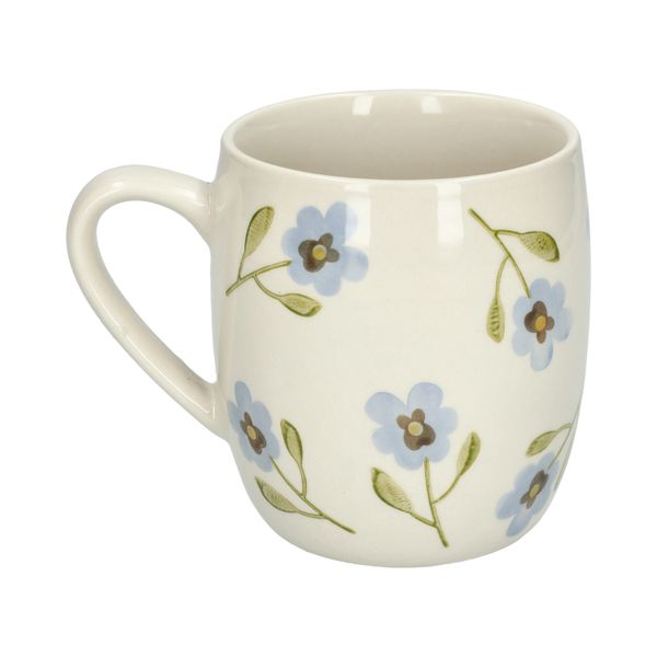 Mug, stoneware, violets, Ø9.5 cm