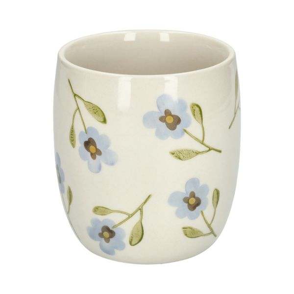 Mug, stoneware, violets, Ø9.5 cm