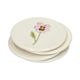Onderzetters, steengoed, bloemen, Ø10 cm