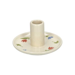 Kerzenhalter, Steingut, handbemalt, Krokusse und Tulpen, Ø11.5 x 6.5 cm Kerzenhalter, Steingut, handbemalt, Krokusse und Tulpen, Ø11.5 x 6.5 cm