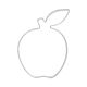 Emporte-pièce pomme, inox recyclé