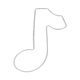 Emporte-pièce note de musique, inox recyclé