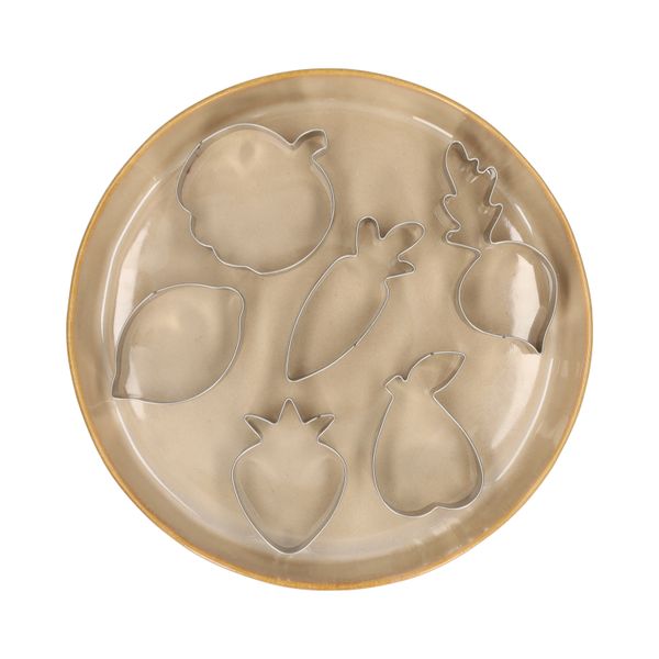 Emporte-pièces, inox recyclé, fruits & légumes, lot de 6