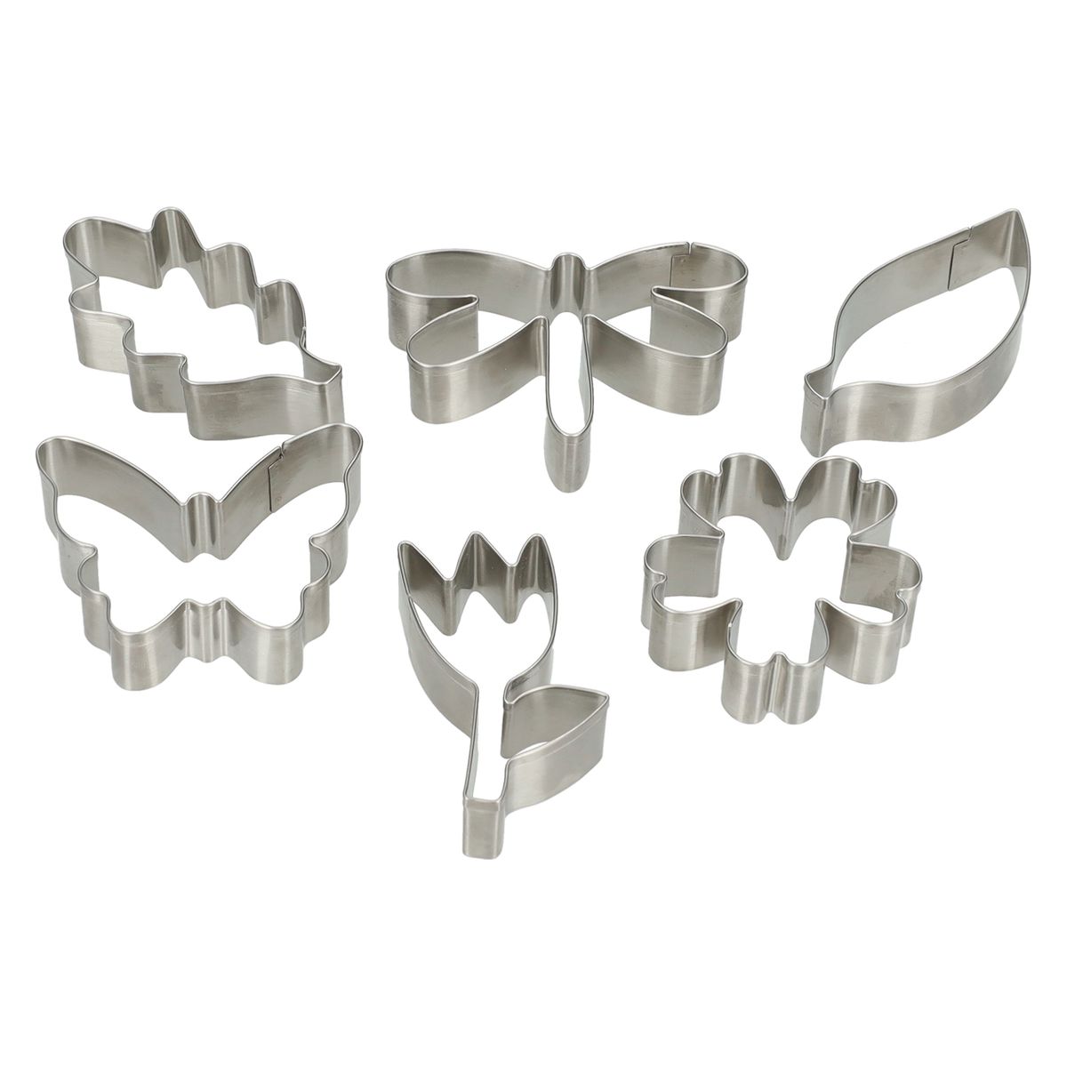 Ausstechformen Natur, recyc. rostfr. Stahl, 6er-Set