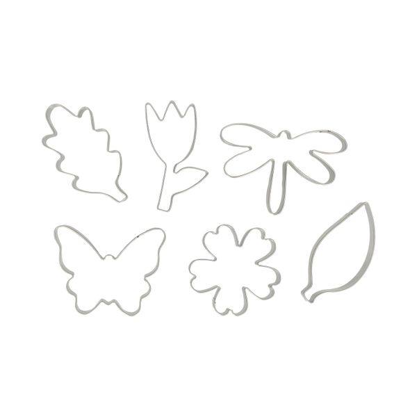 Emporte-pièces nature, inox recyclé, lot de 6