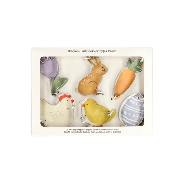 Uitsteekvormen voor Pasen, gerecycled rvs, set van 6