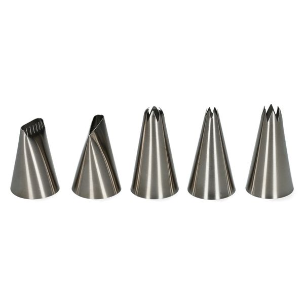 Range of nozzles, stainless steel, set of 5
