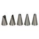 Range of nozzles, stainless steel, set of 5