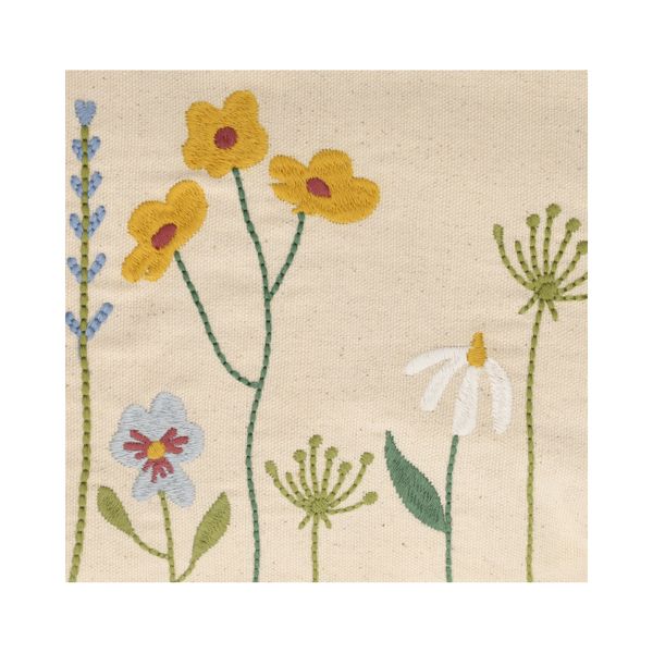 Coussin, coton bio, fleurs de printemps, 30 x 50 cm