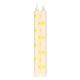 Bougies de table ornées de fleurs jaunes, 25 cm, lot de 2