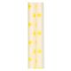 Bougies de table ornées de fleurs jaunes, 25 cm, lot de 2