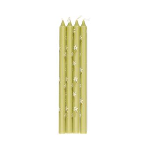Dunne kaarsen met bloemen, 4 stuks, 20 cm Dunne kaarsen met bloemen, 4 stuks, 20 cm