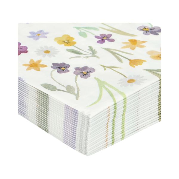Servetten, papier, lentebloem, 33 x33 cm