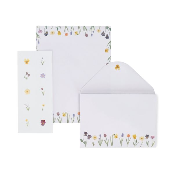 Briefpapier set, papier, bloemen