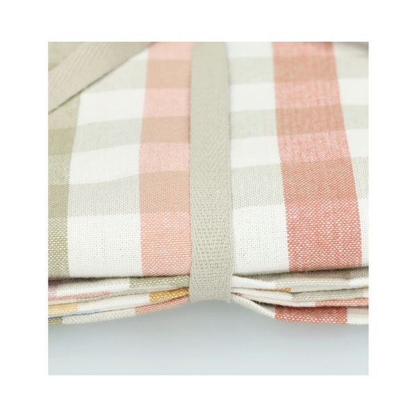 Tafelkleed, GOTS bio-katoen, vrolijke ruit, 145 x 180 cm