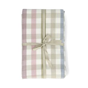 Nappe, coton bio GOTS, carreaux multicolores, 145 x 250 cm