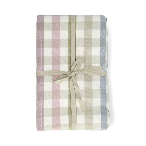Nappe, coton bio GOTS, carreaux multicolores, 145 x 250 cm