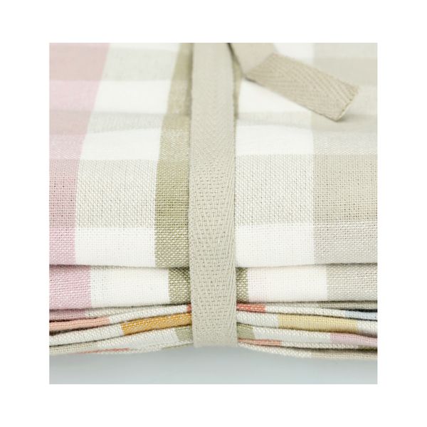 Nappe, coton bio GOTS, carreaux multicolores, 145 x 250 cm