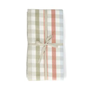 Nappe, coton bio GOTS, carreaux multicolores, 145 x 300 cm