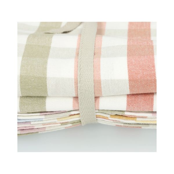 Nappe, coton bio GOTS, carreaux multicolores, 145 x 300 cm