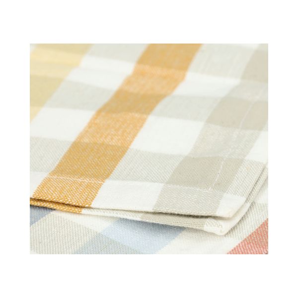 Servet, GOTS bio-katoen, vrolijke ruit, 40 x 40 cm