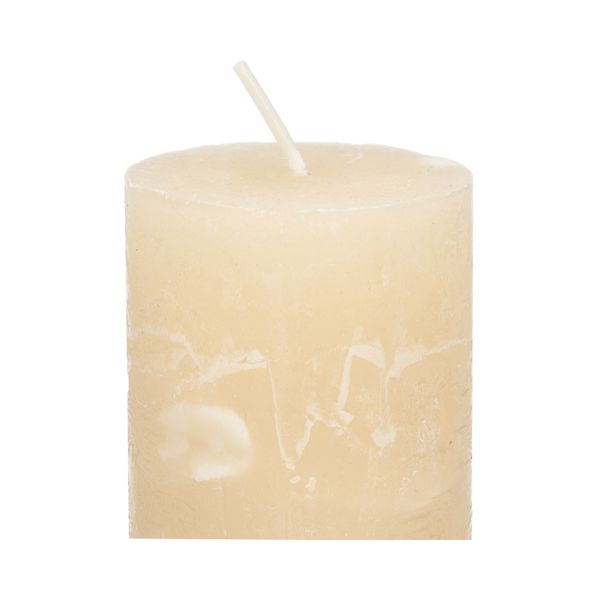 Bougie bloc, sable, Ø6 X 12 cm
