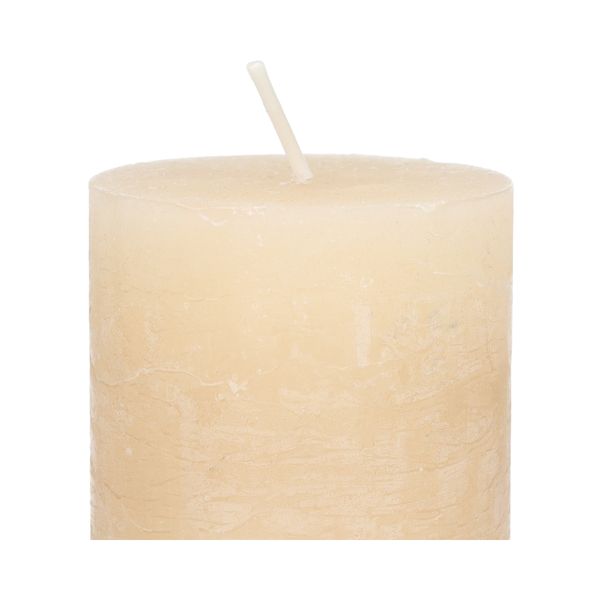 Bougie bloc, sable, Ø7 X 15 cm