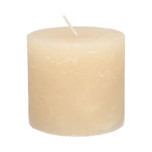 Bougie bloc, sable, Ø10 x 9 cm