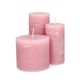 Bougie bloc, vieux rose, Ø7 x 15 cm