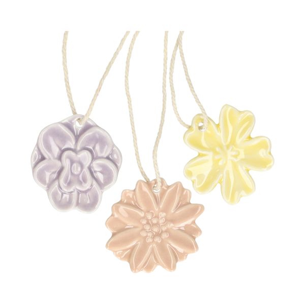 Hanger viooltje, porselein, lila