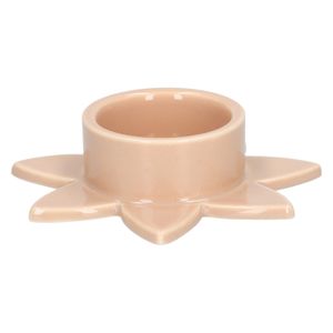 Waxinelichthouder, porselein, roze bloem, 12 x 12x 3 cm Waxinelichthouder, porselein, roze bloem, 12 x 12x 3 cm