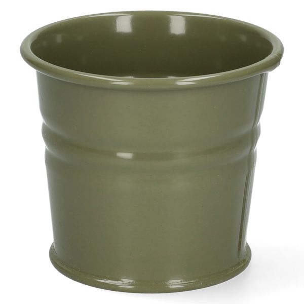 Blumentopf, Zink, olivgrün, Ø7 cm